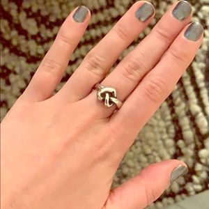 Silver James Avery pretzel knot ring